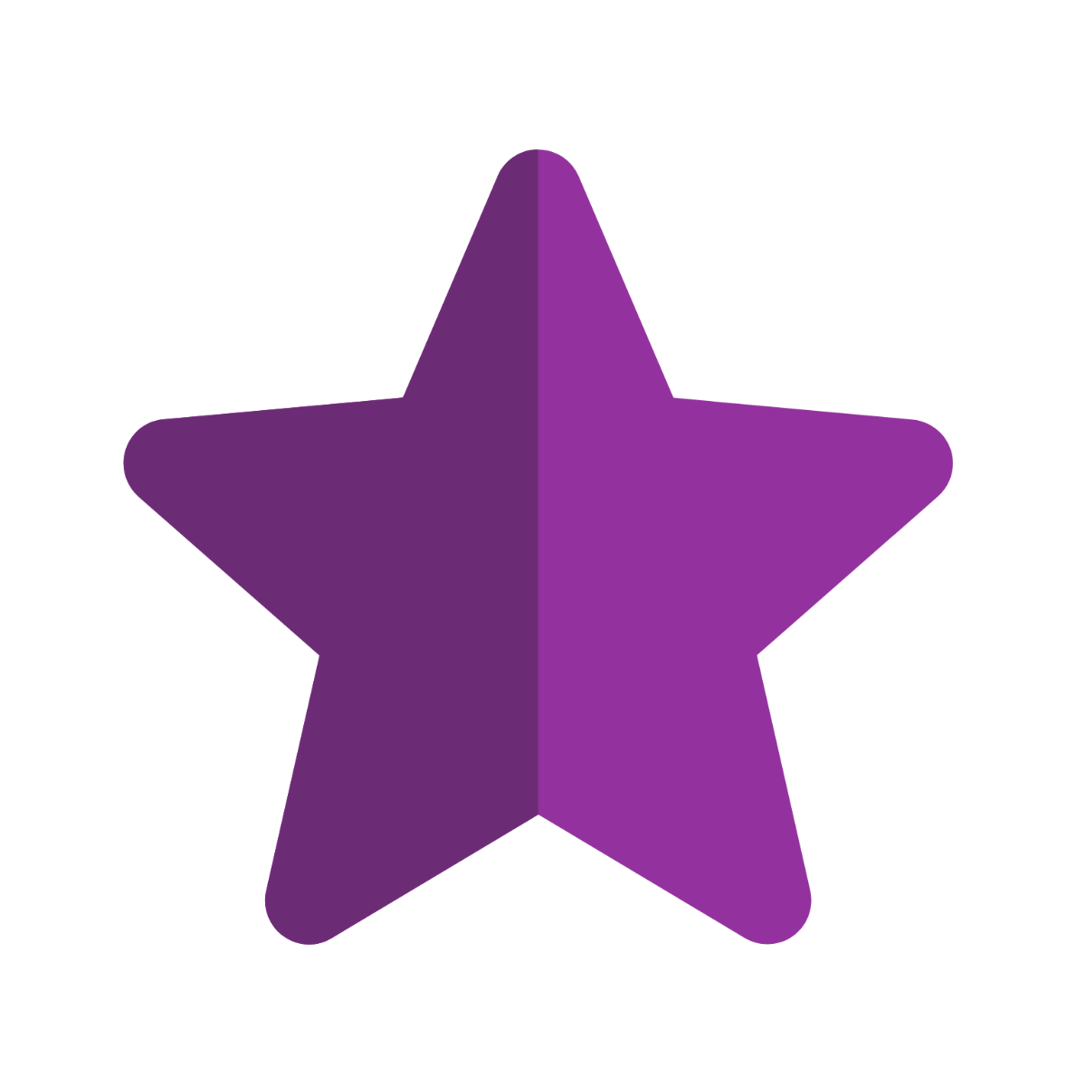 Purple Star Clipart Template