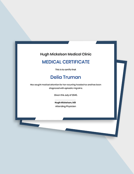 18+ FREE Medical Certificate Templates - Word (DOC) | PSD | InDesign ...