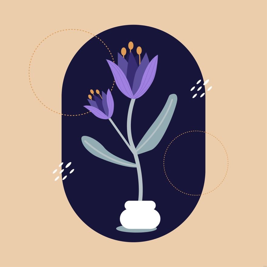 Violet Flower Illustration