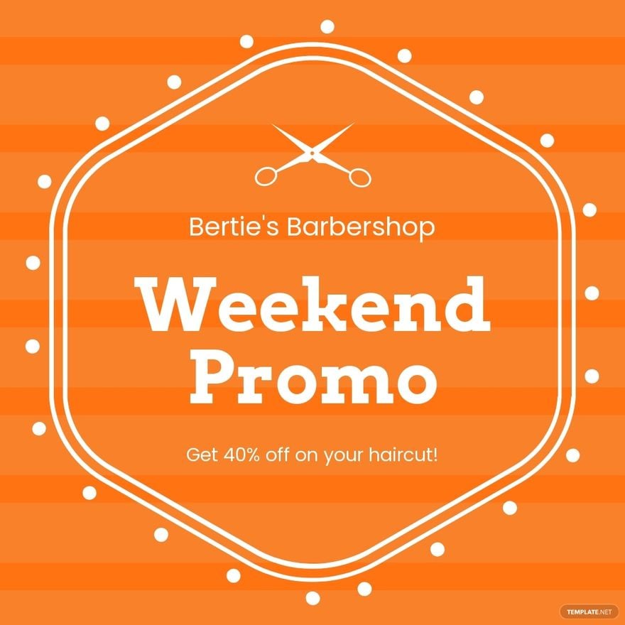 Barber Shop Promotion Instagram Post Template