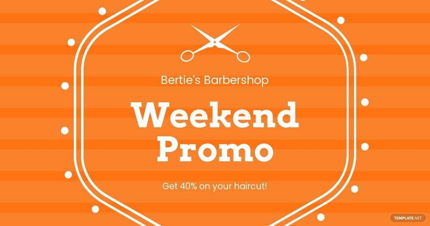 Barber Shop Promotion Facebook Post Template