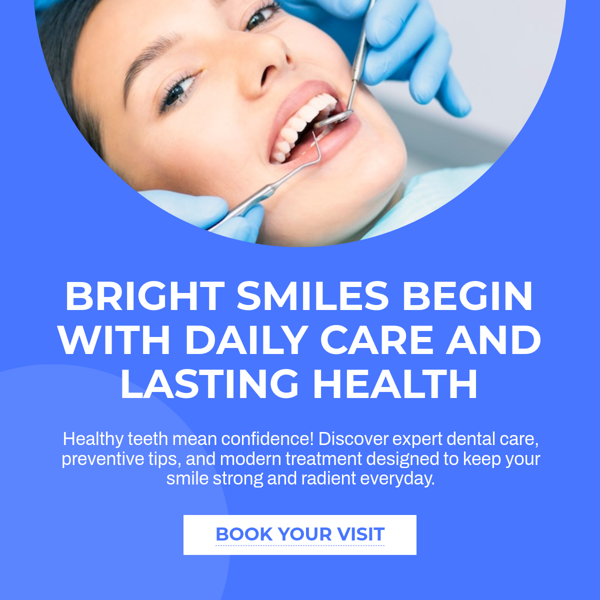 Free Dentist Linkedin Post Template to Edit Online