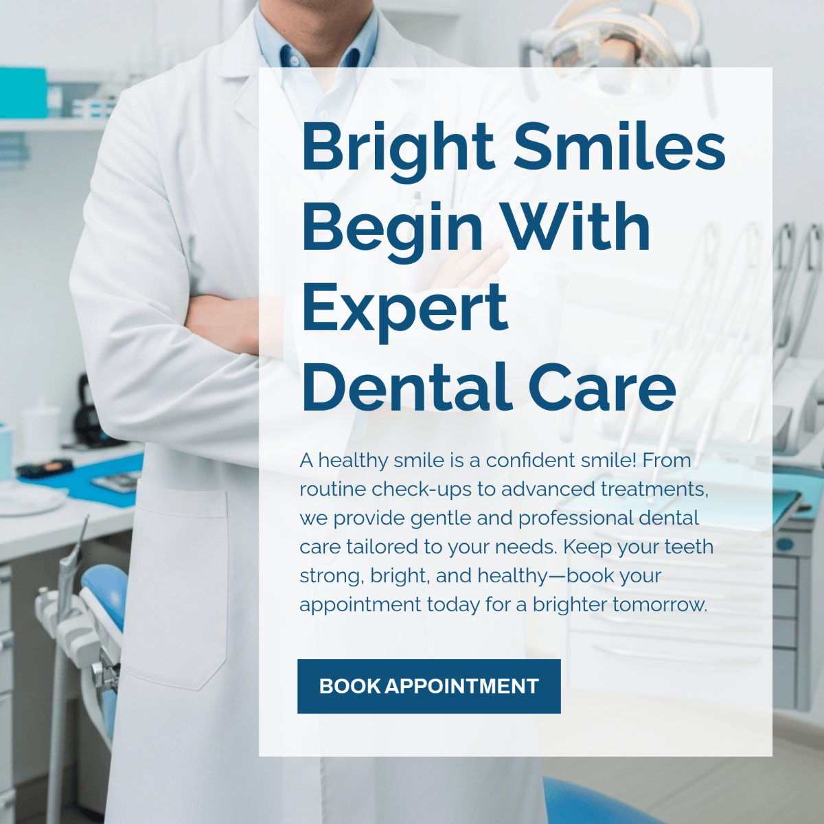 Free Dentist Whatsapp Post Template to Edit Online