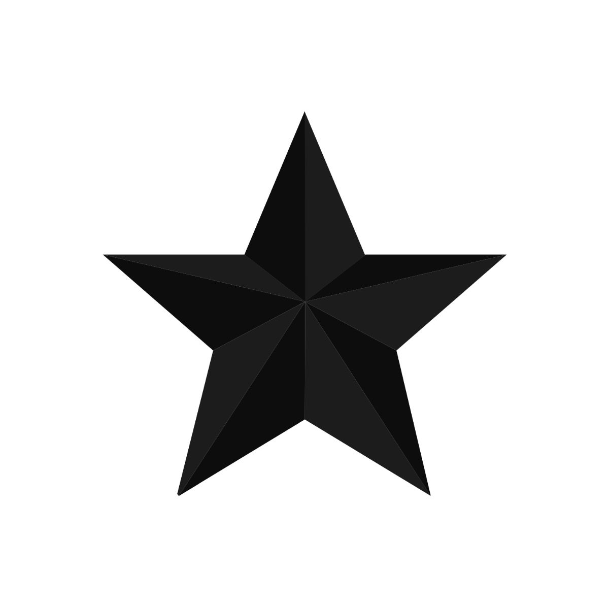 Black Star Clipart Template