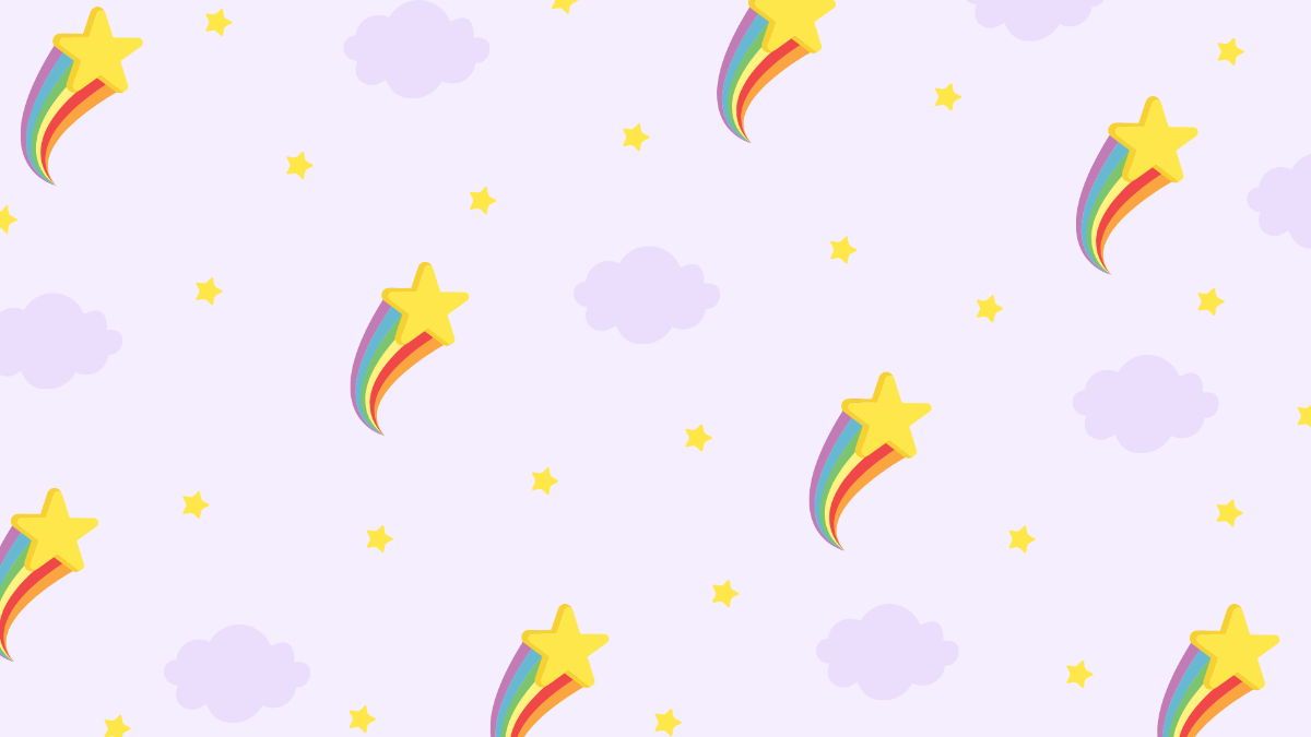 Rainbow Star Background Template