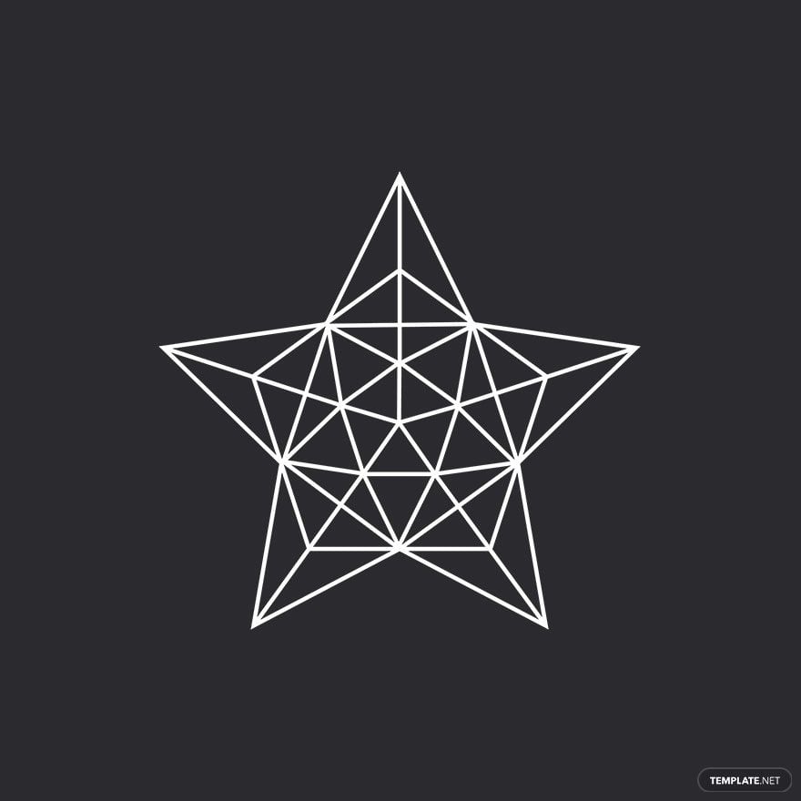 Free Geometric Star Vector