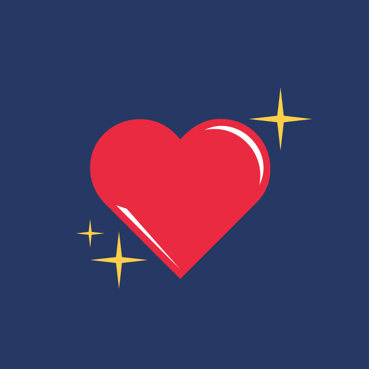 Heart And Star Vector Template