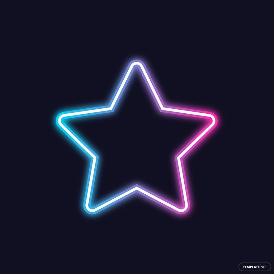 Neon Star Vector