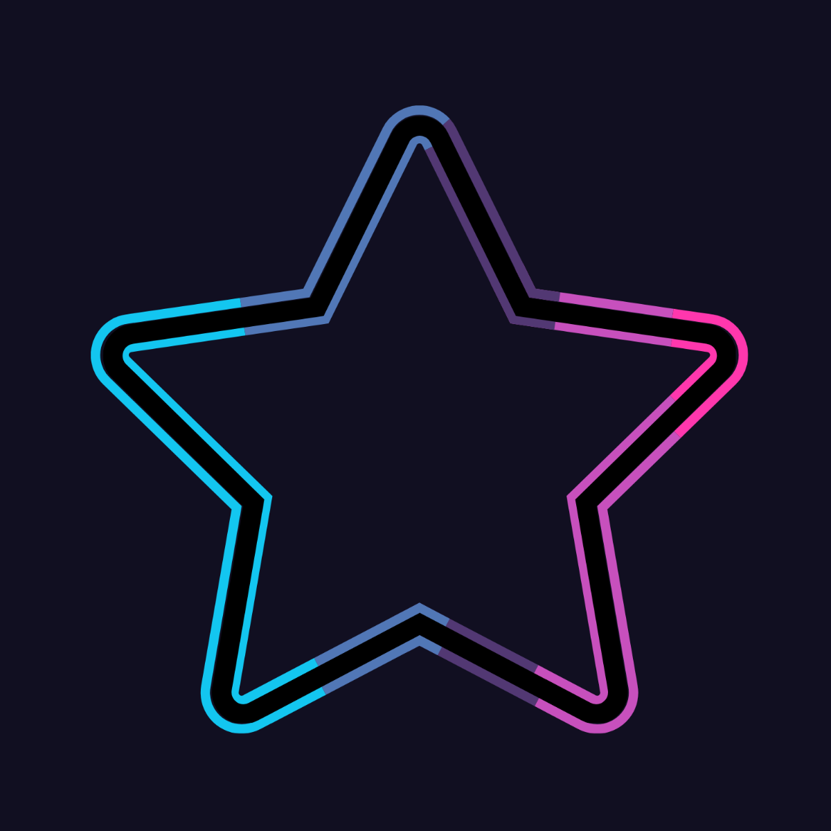 Free Neon Star Vector Template