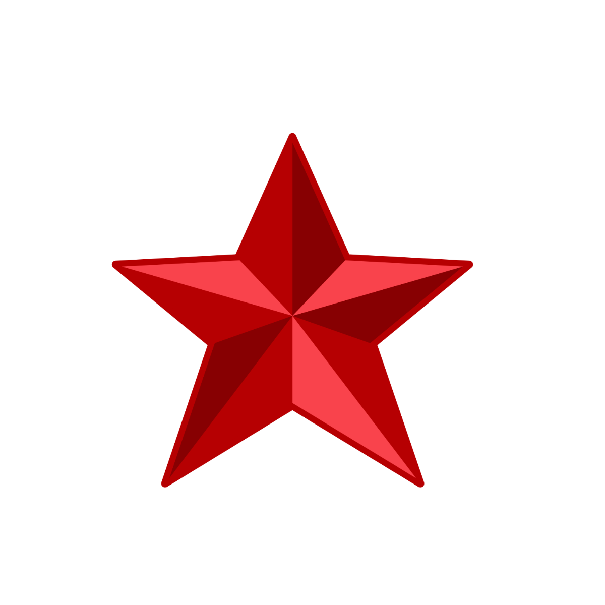 Red Star Clipart Template