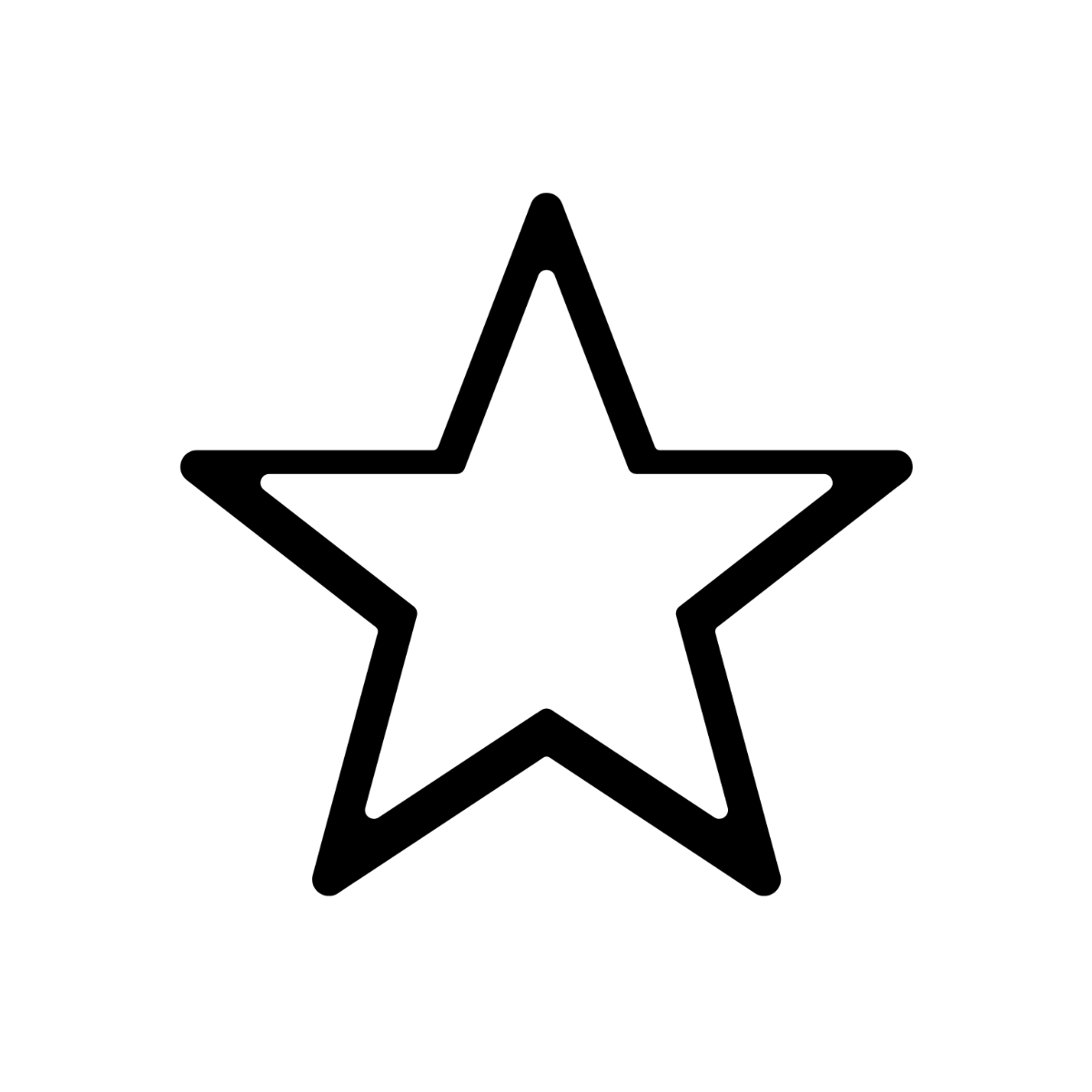Star Outline Clipart Template