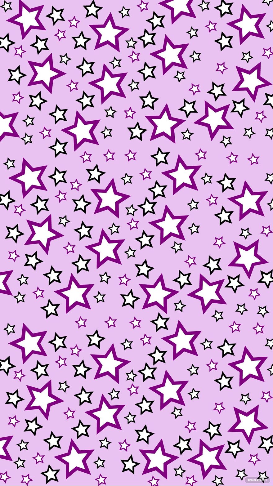 Free Black And Purple Stars Background