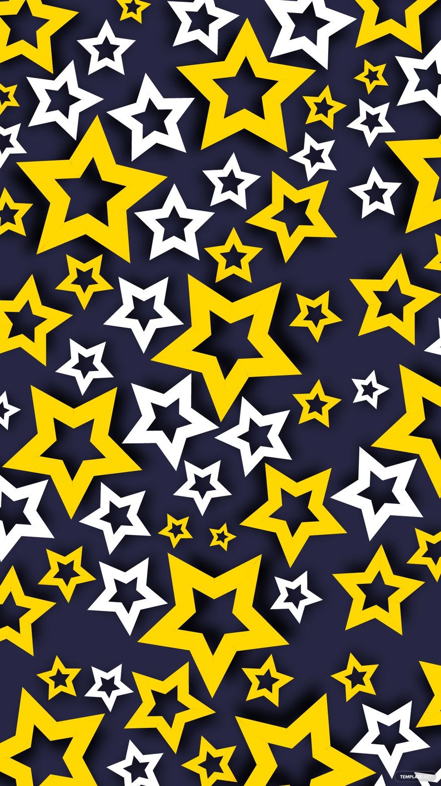 White And Gold Star Background