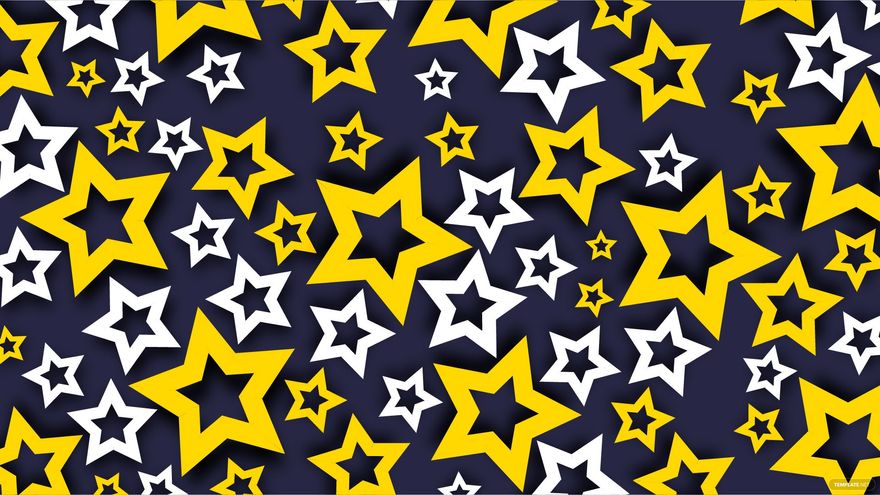 White And Gold Star Background