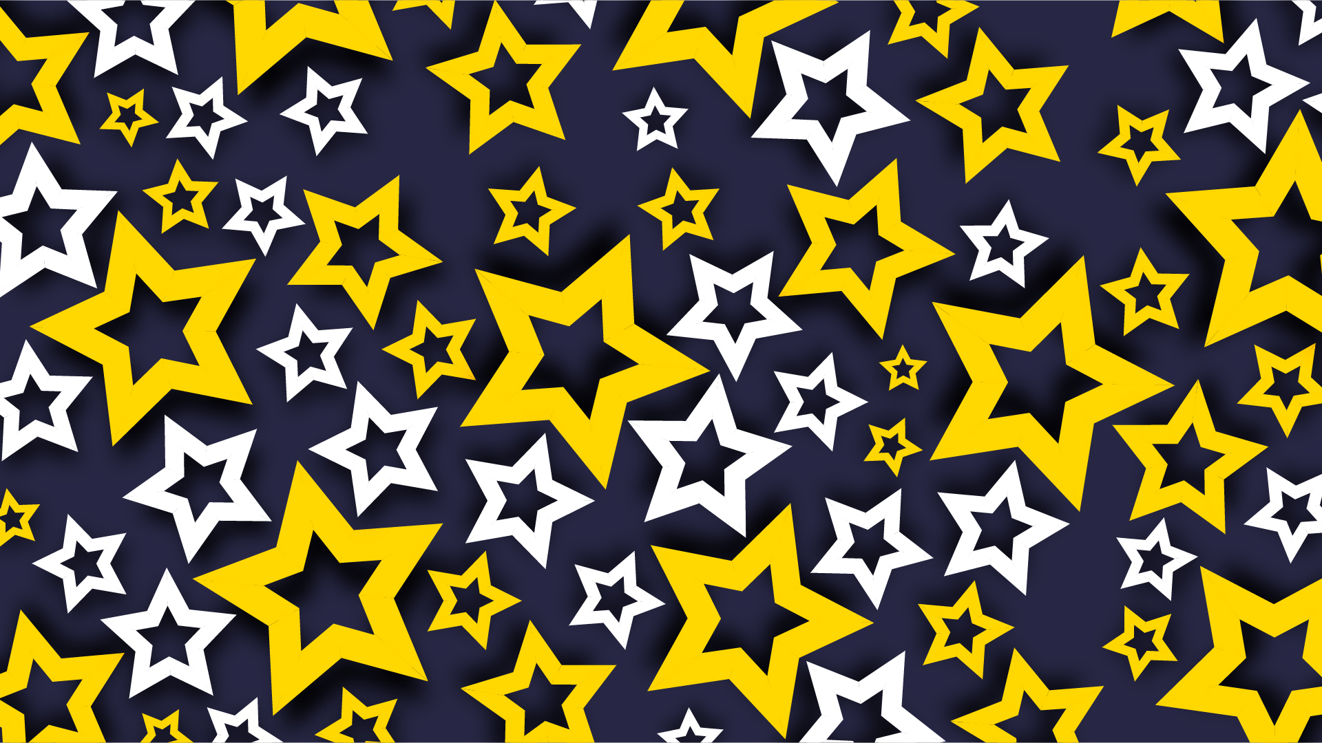 Free White And Gold Star Background Template to Edit Online