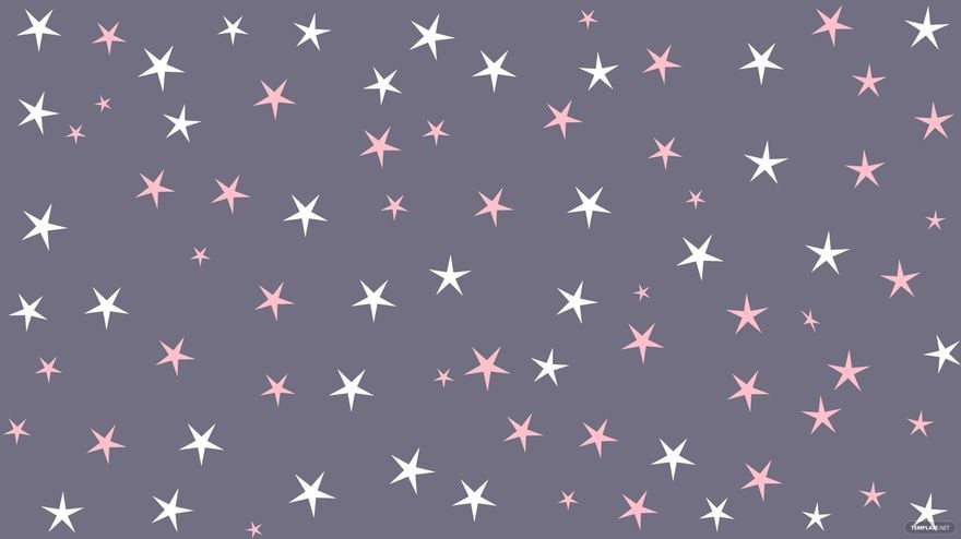 Pink And White Star Background