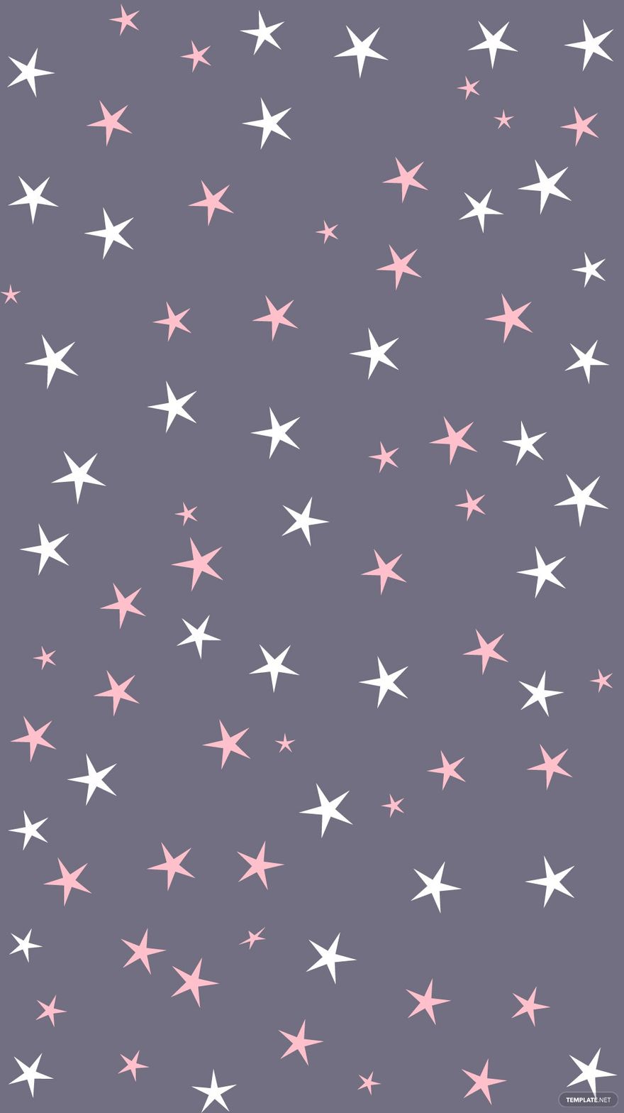 Free Pink And White Star Background