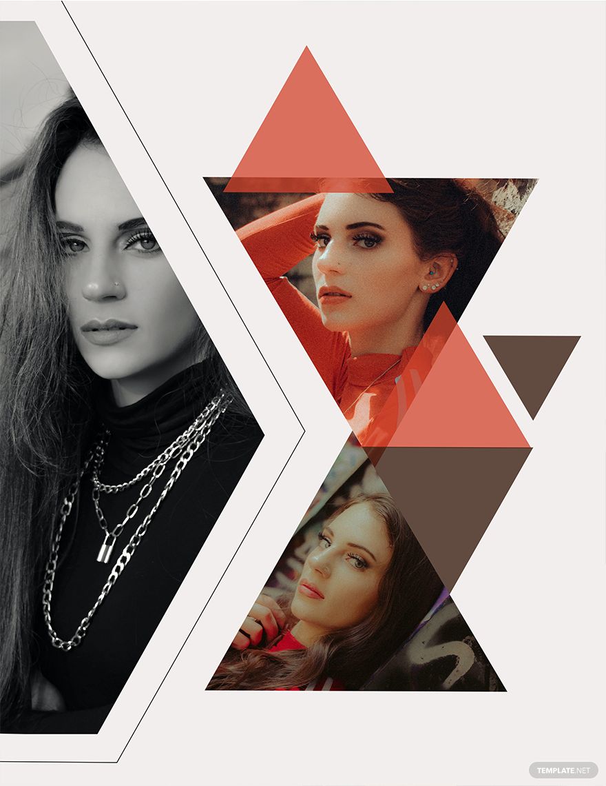 Triangle Photo Collage Template