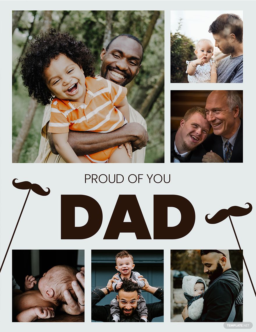 Dad Photo Collage Template