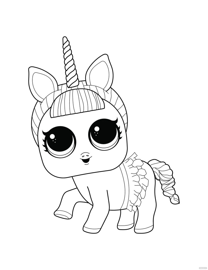 Lol Unicorn Coloring Page