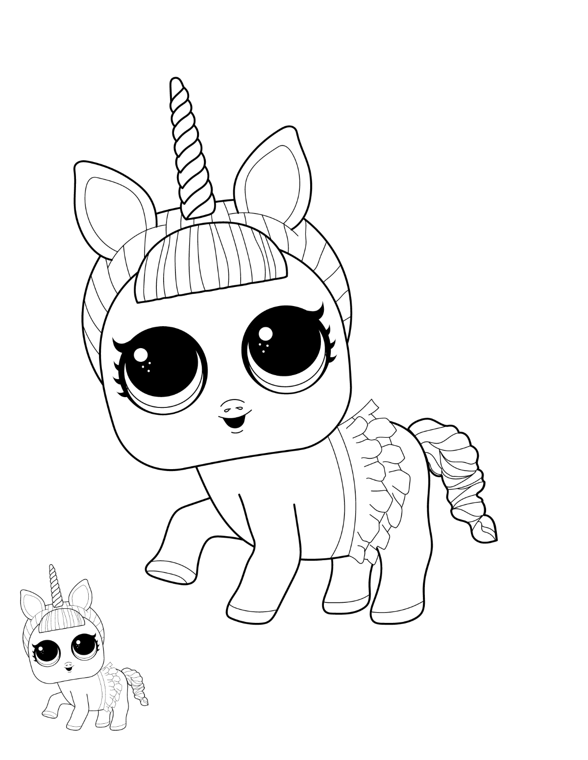 Lol Unicorn Coloring Page Template