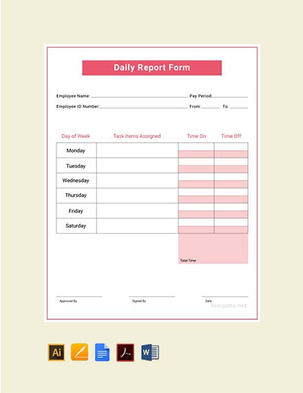 28+ Sample Daily Report Templates - Word, PDF, Apple Pages, Google Docs