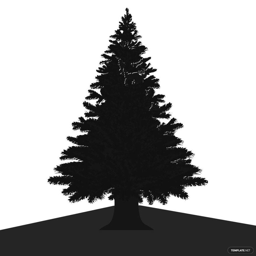 Fir Tree Silhouette in Illustrator, PSD, EPS, SVG, JPG, PNG