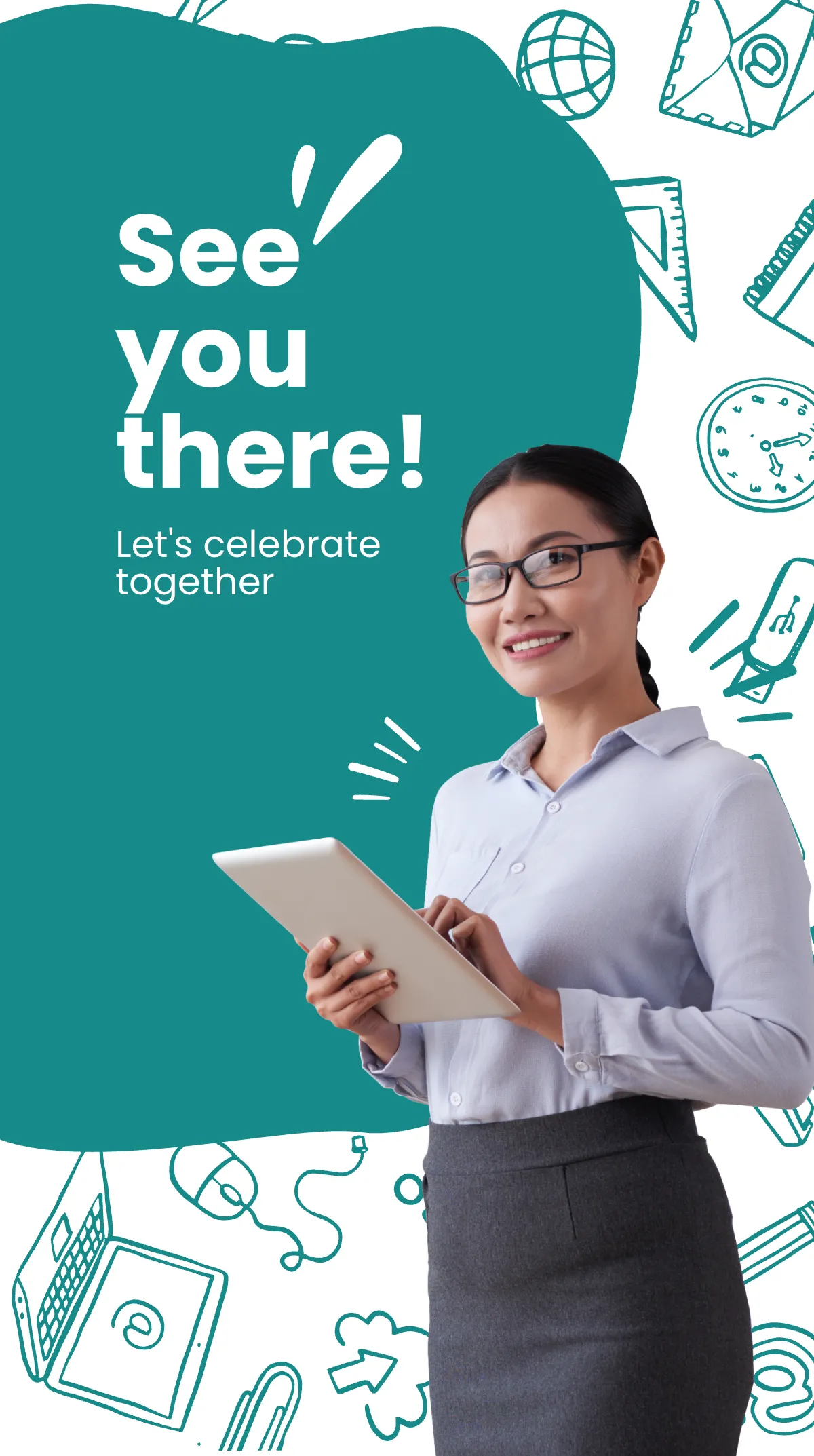 Free Teacher's Day Invitation Instagram Story Template to Edit Online