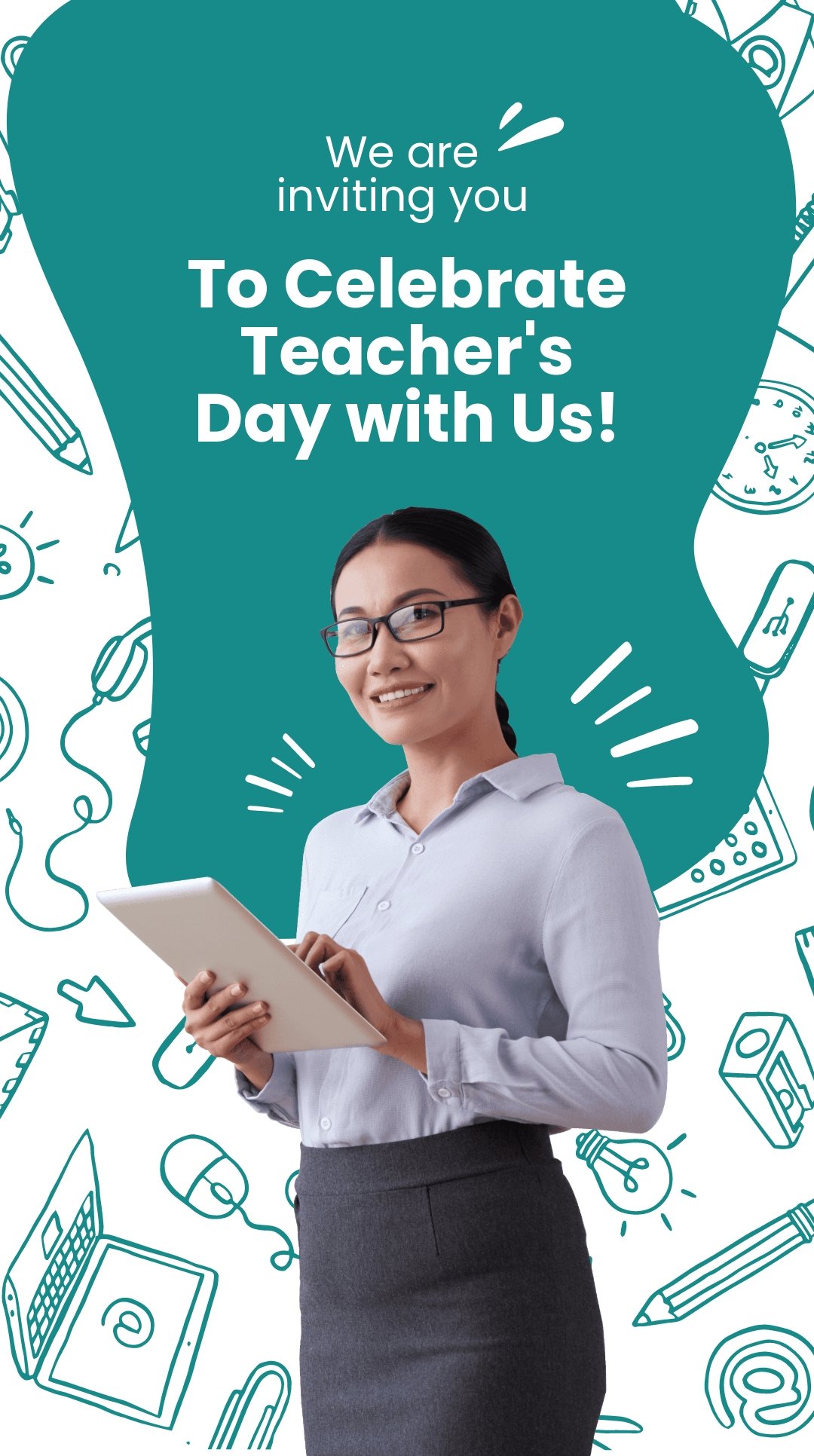 Teacher's Day Invitation Whatsapp Post Template