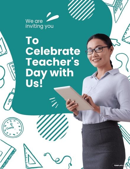 Teacher's Day Invitation Flyer Template