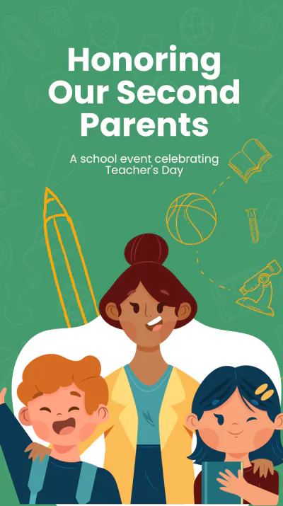 Free Teacher's Day Event Instagram Story Template to Edit Online