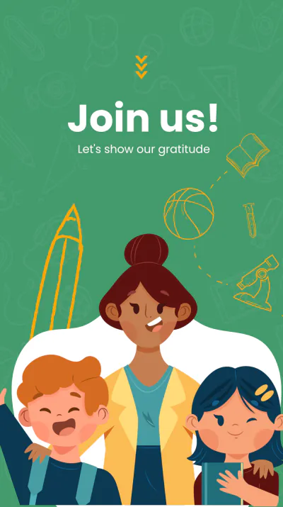 Free Teacher's Day Event Instagram Story Template to Edit Online