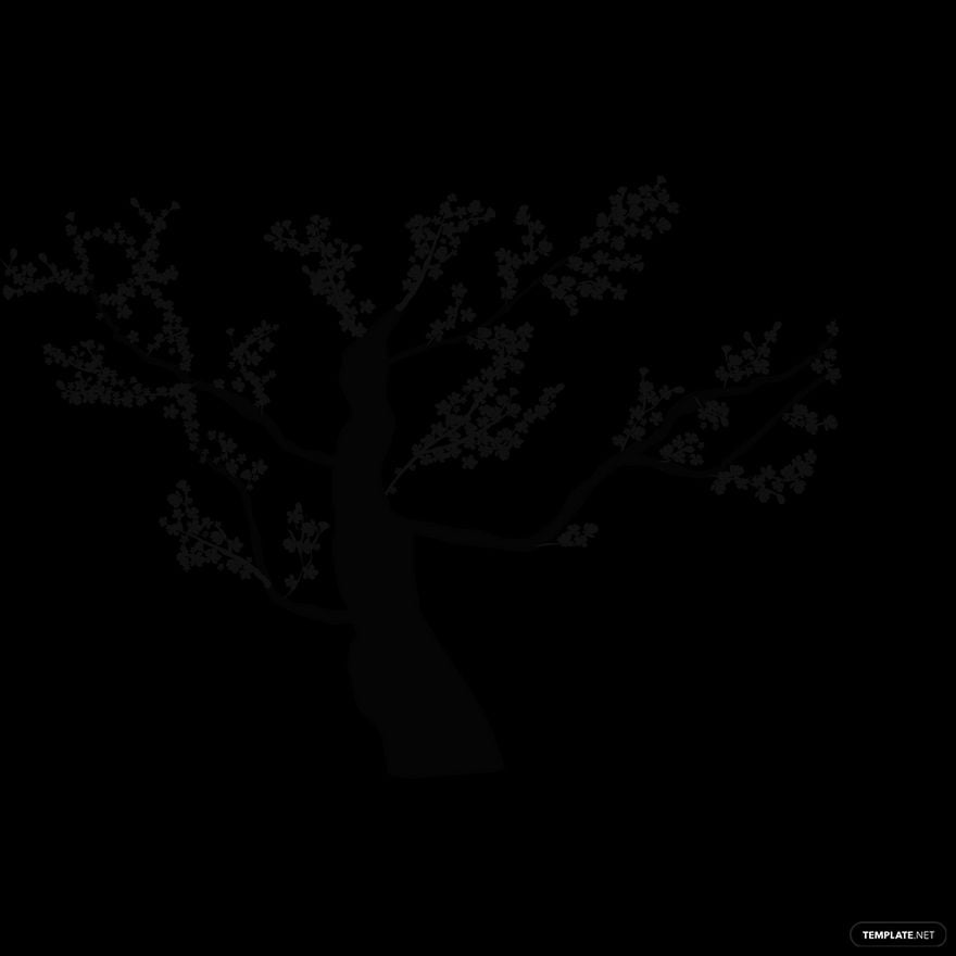 Cherry Blossom Tree Silhouette in Illustrator, PSD, EPS, SVG, JPG, PNG