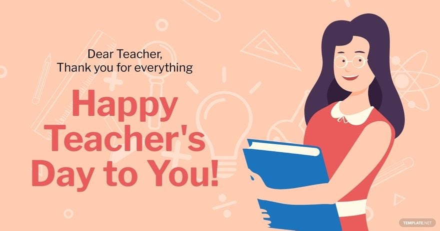Teacher's Day Thank You Facebook Post Template