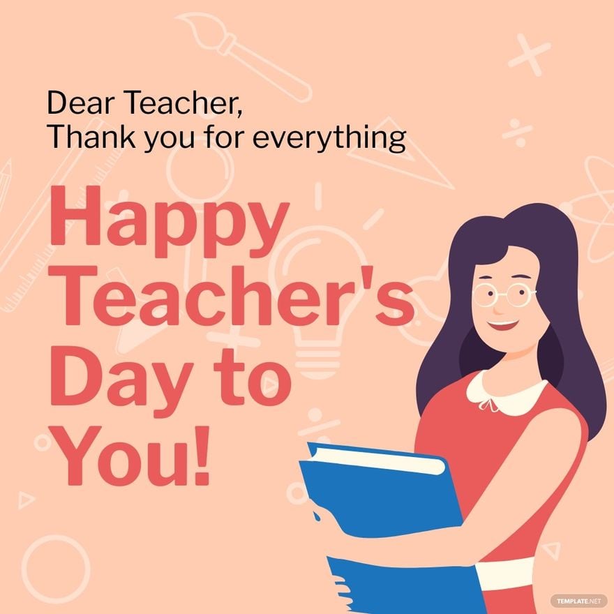 Teacher's Day Thank You Instagram Post Template