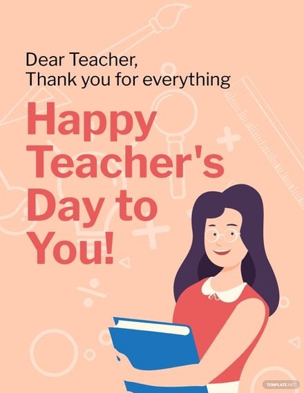 Free Teacher's Day Thank You Flyer Template
