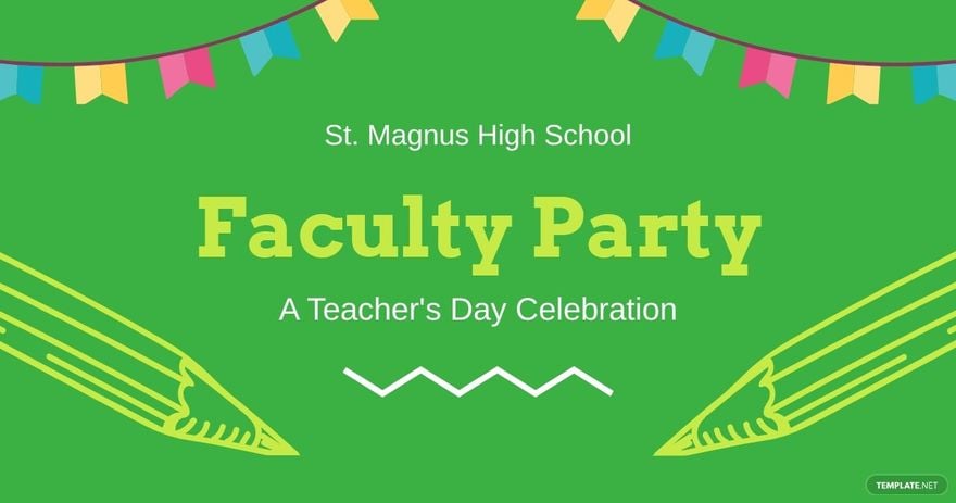 Free Teacher's Day Celebration Facebook Post Template