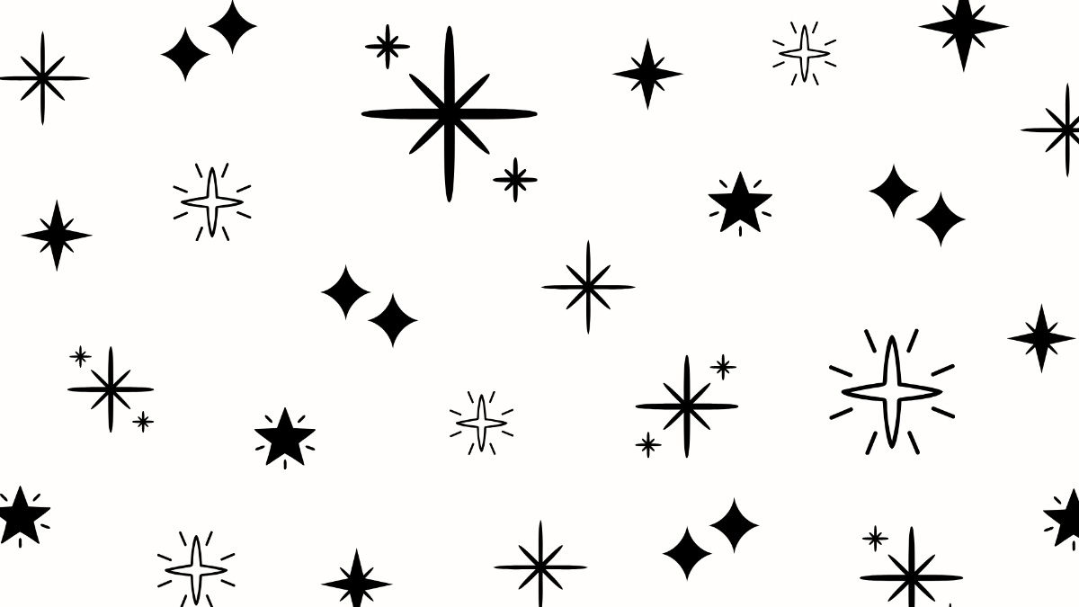 Black Star White Background Template