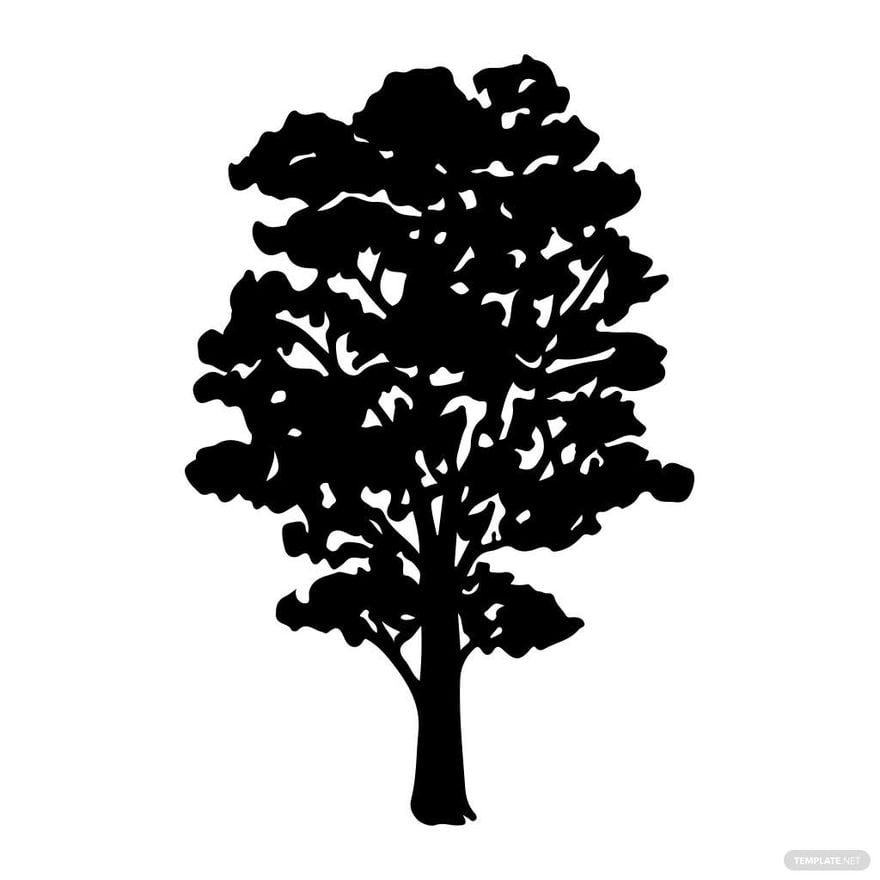 Cedar Tree Silhouette in Illustrator, PSD, EPS, SVG, JPG, PNG