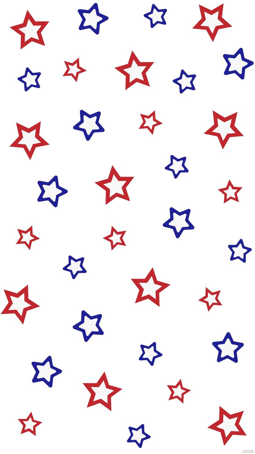 Free Red White Blue Star Background