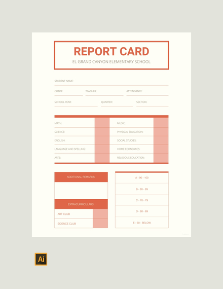 Free Blank Report Card Template: Download 154+ Reports in Word, PDF ...