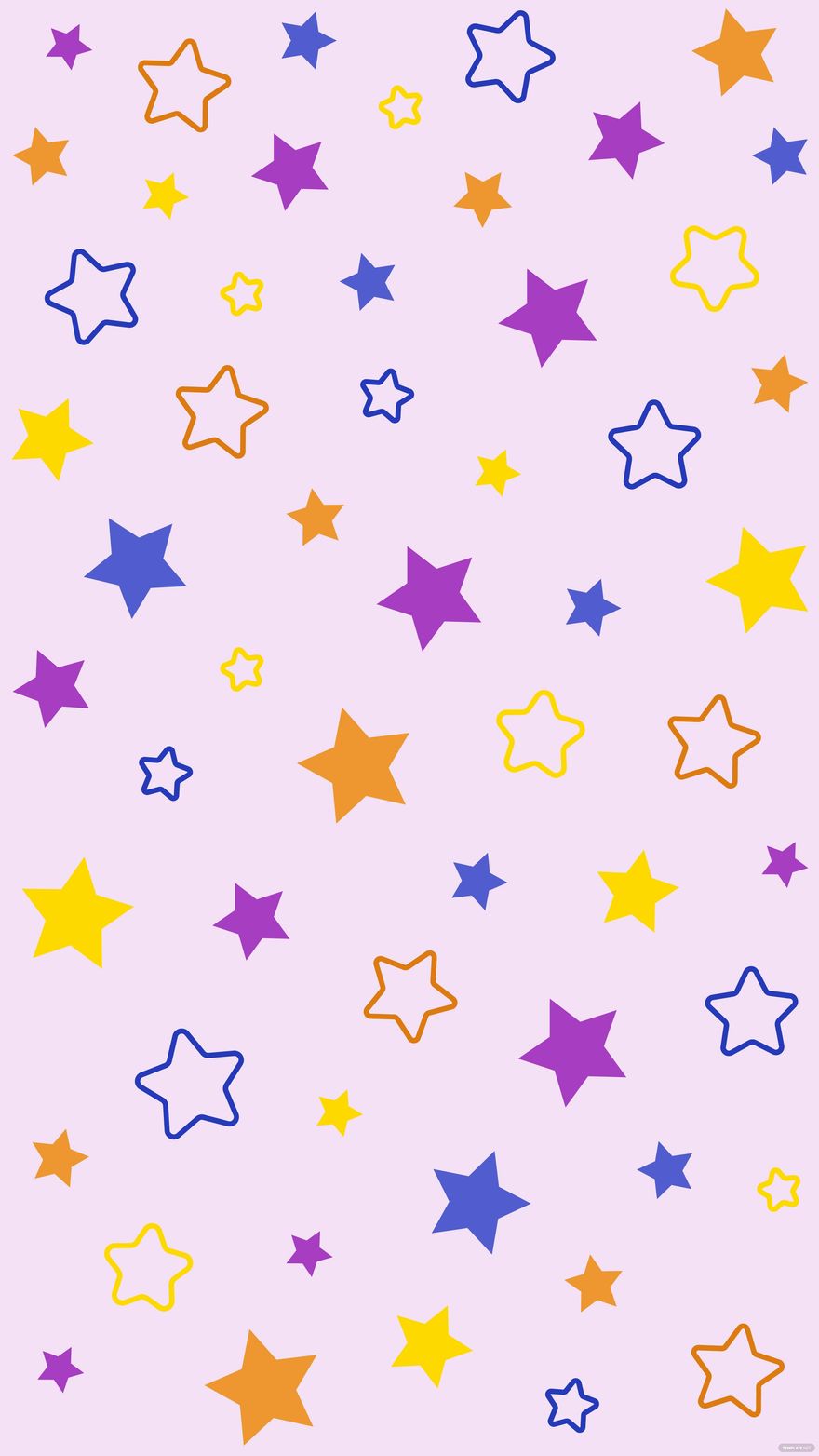 Free Colorful Stars Background