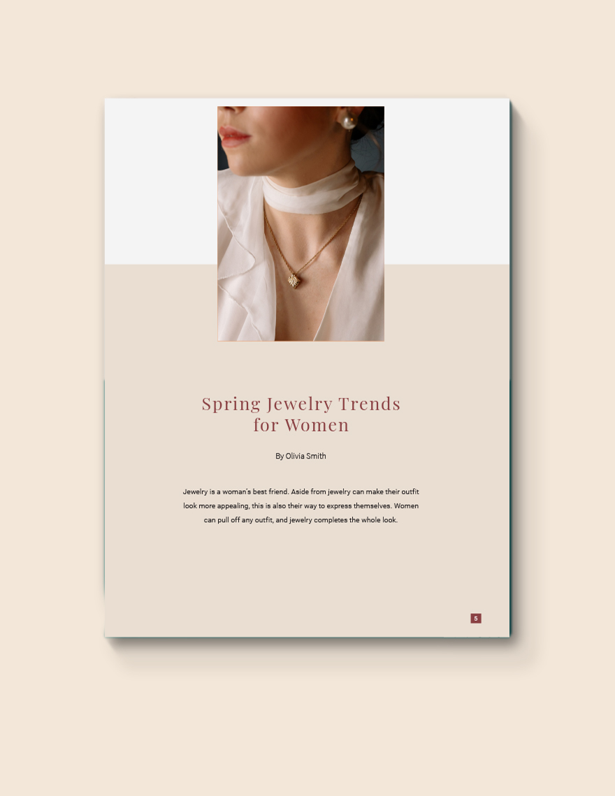 Spring Jewelry Lookbook Template