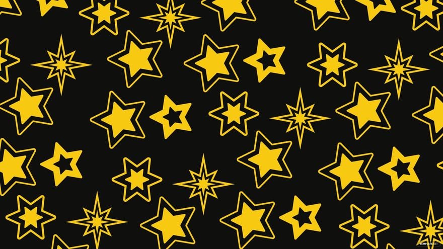 Black And Gold Star Background