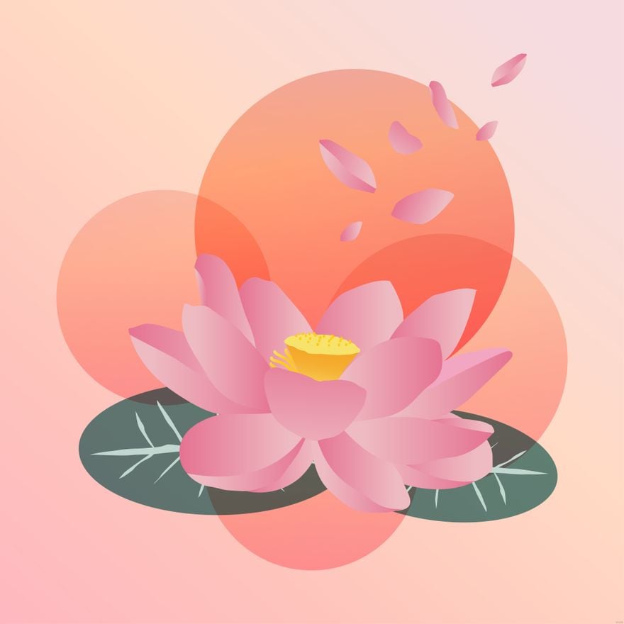 Transparent Lotus Flower Illustration
