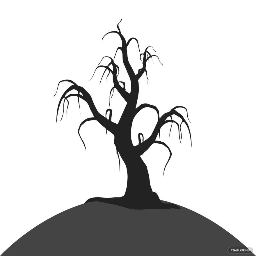 Dead Tree Silhouette in Illustrator, PSD, EPS, SVG, JPG, PNG