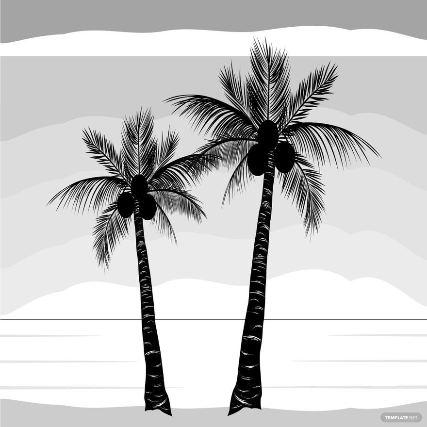 Coconut Tree Silhouette in PSD, Illustrator, SVG, JPG, EPS, PNG - Download | Template.net