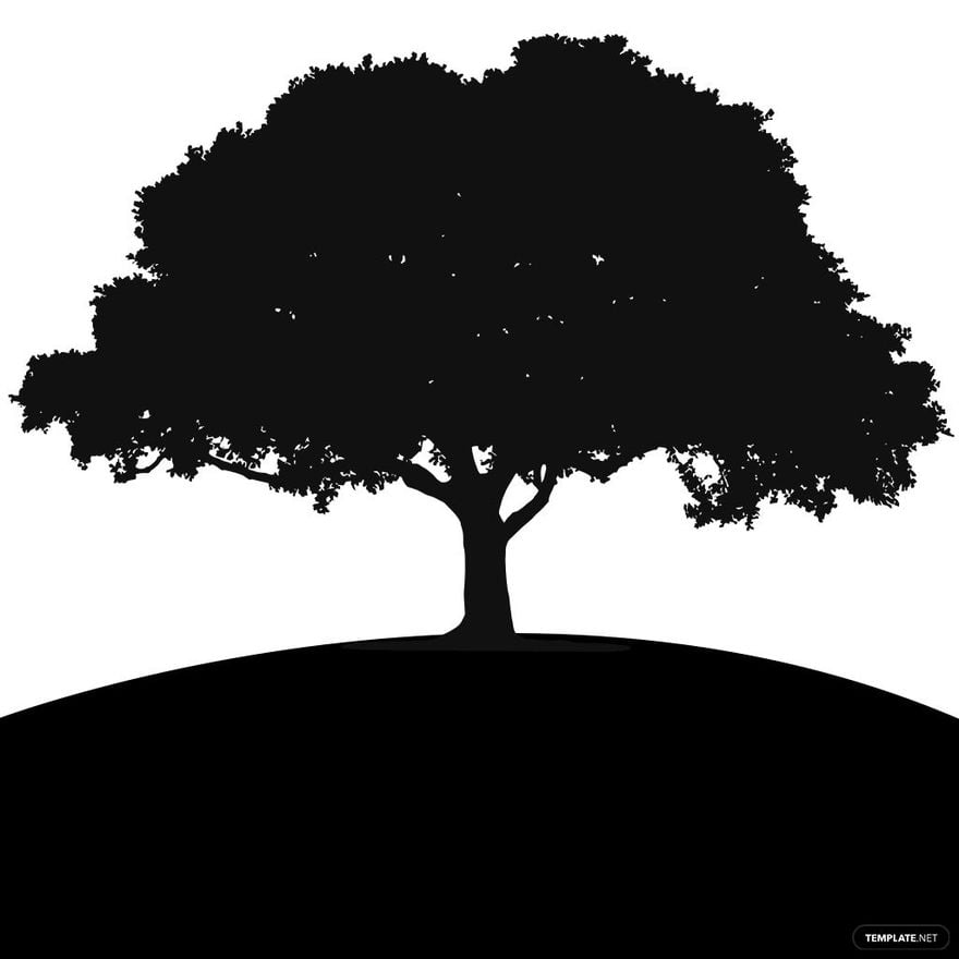 Black Tree Silhouette in Illustrator, PSD, EPS, SVG, JPG, PNG