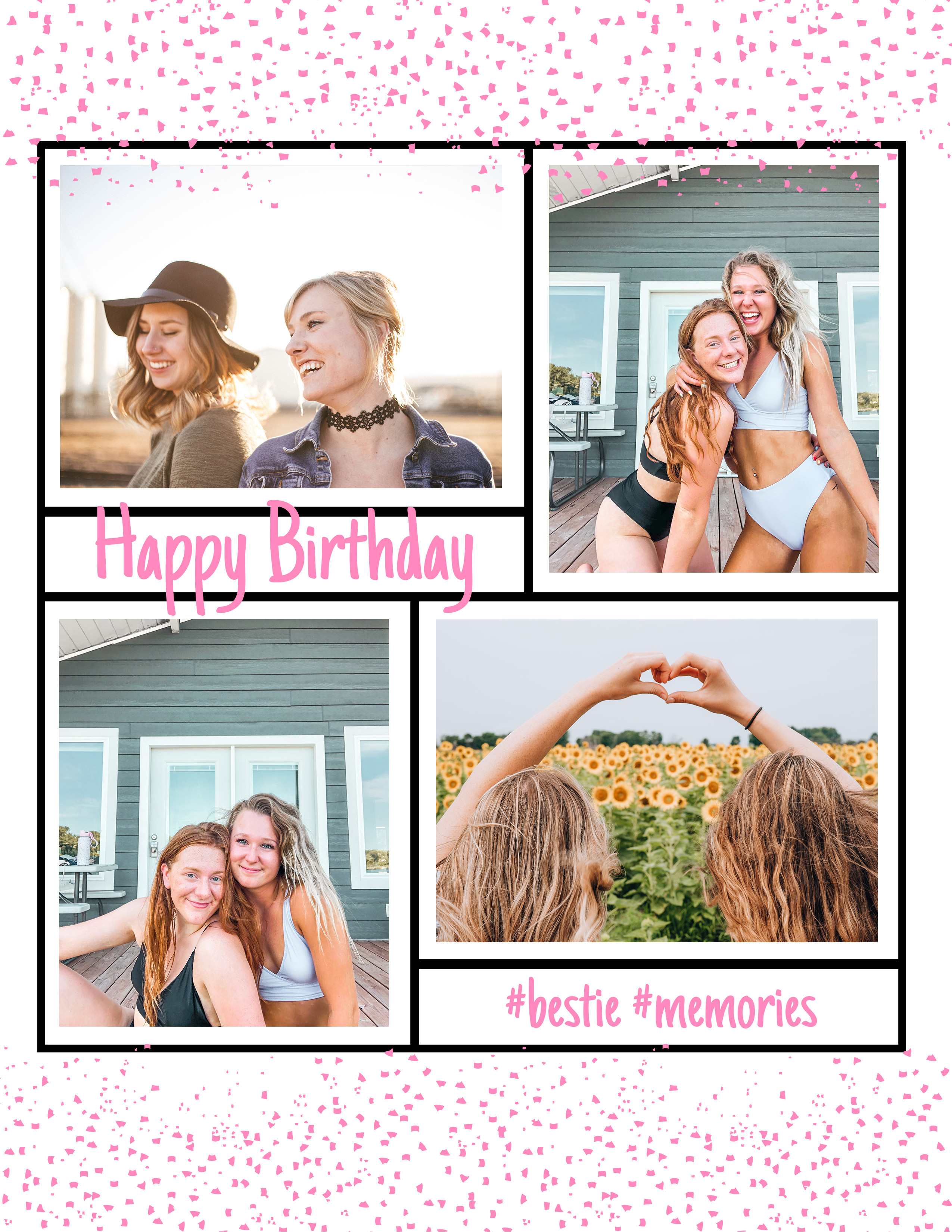 birthday photo collage template free