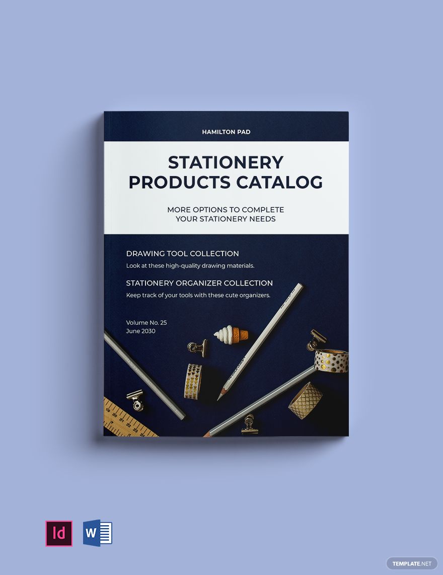 Stationery Products Catalog Template